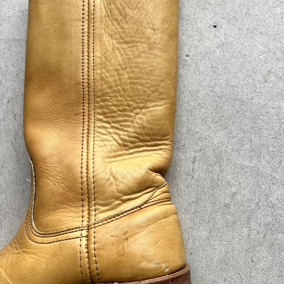 SOLD Vintage 70s Frye Campus Banana Boots Womens 5.5 Square Toe Marbled Boot - Picture 11 of 11